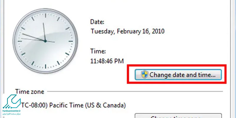 نحوه تنظیم ساعت و تاریخ در لپ تاپ شارپ با ویندوز 8